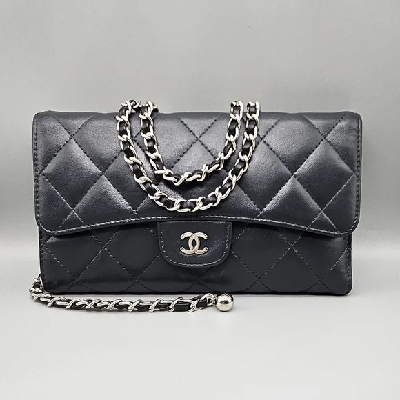 🩶CHANEL Grey Authentic Tri-fold Wallet/Clutch🩶 - Picture 1 of 17